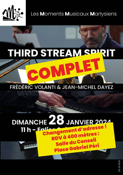 MMM : Third Stream Spirit avec Frédéric Volanti & Jean-Michel Dayez.