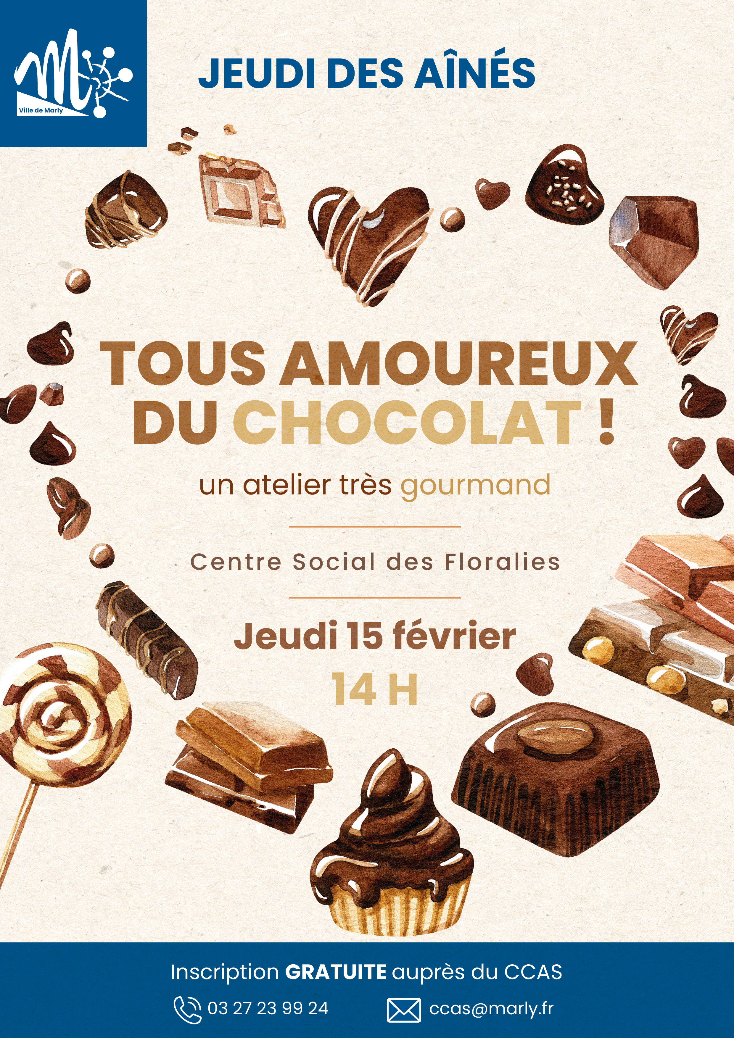 Jeudi des Aînés : Tous amoureux du chocolat ! 