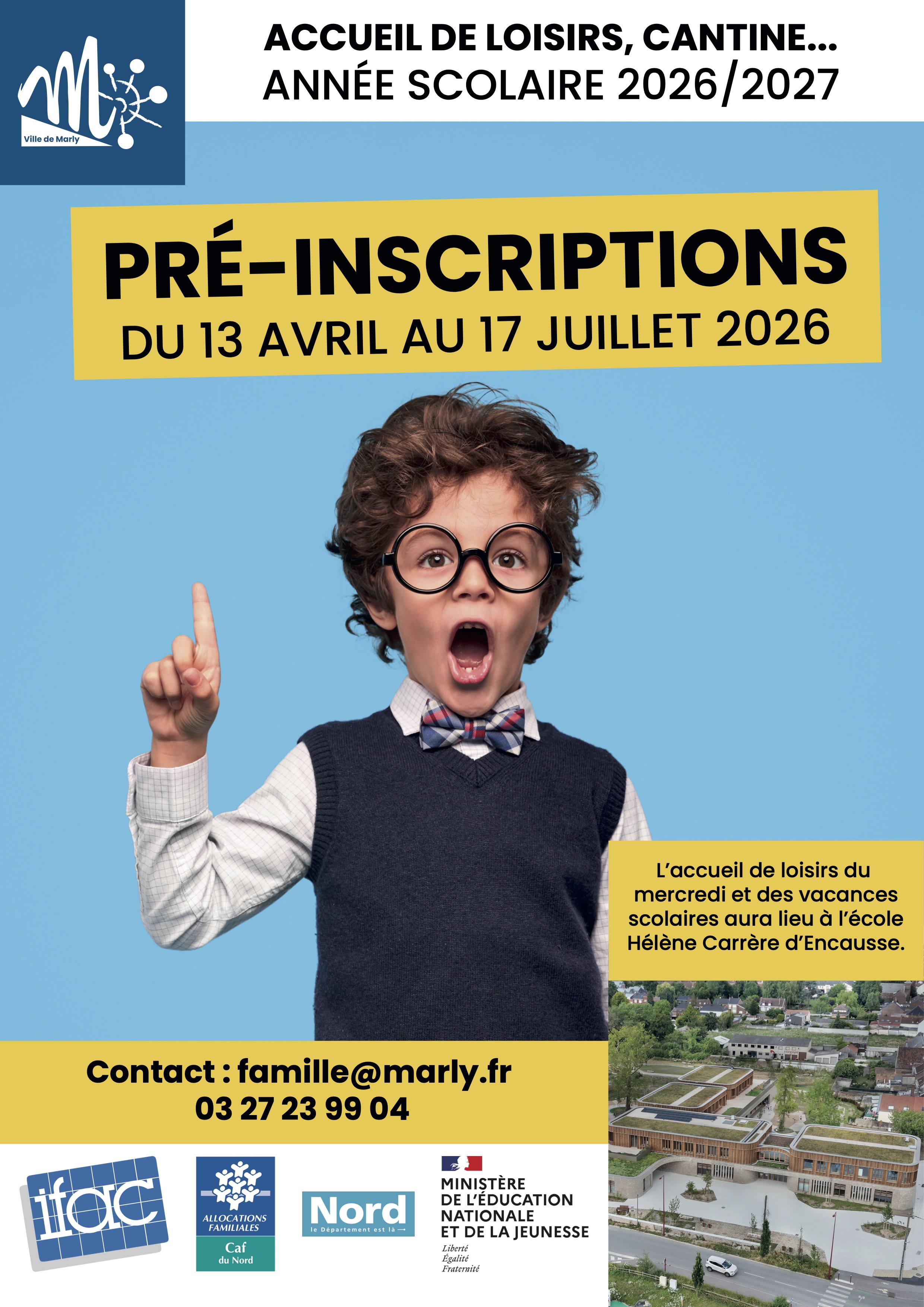 Pré-inscriptions accueil de loisirs, cantine...