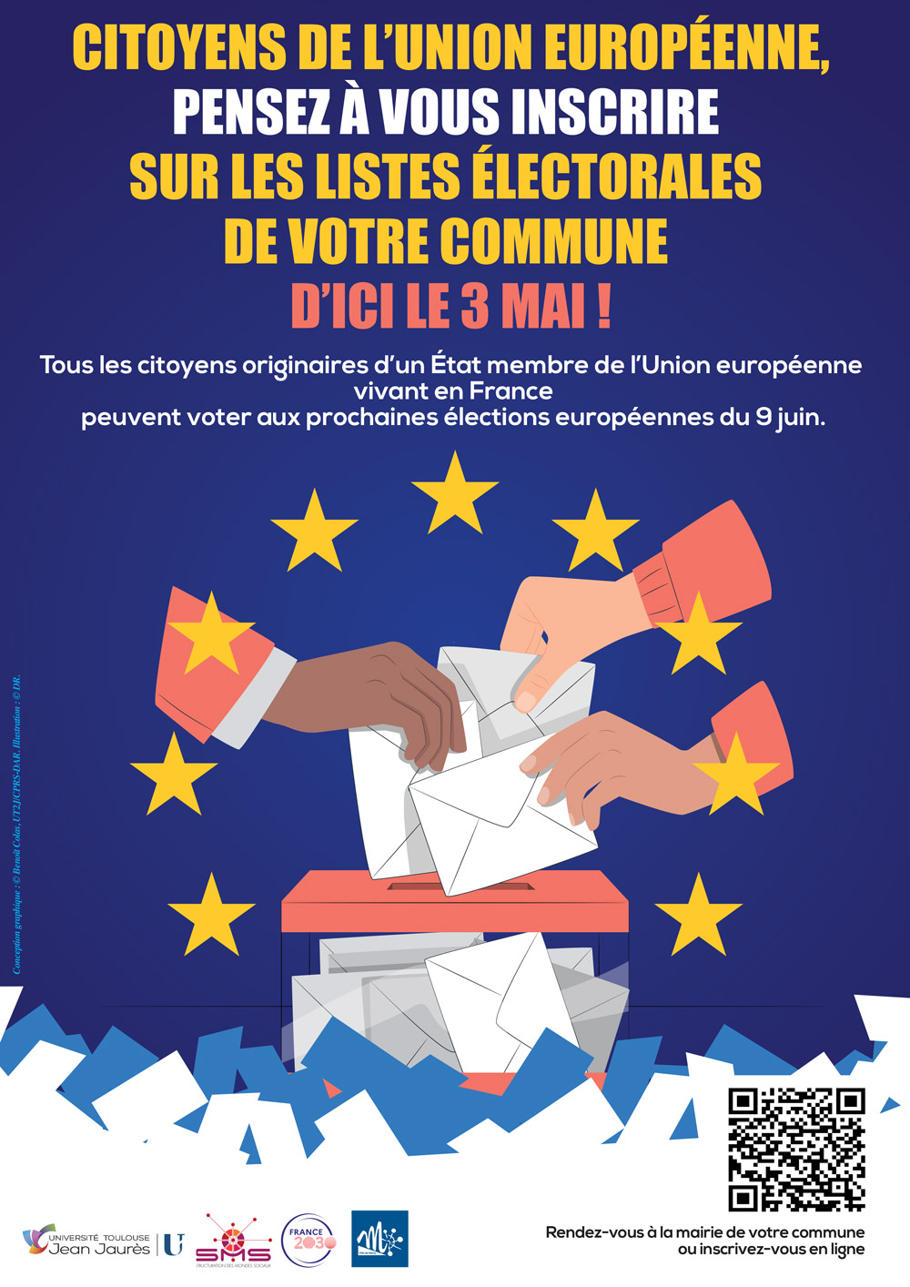 Elections européennes du 9 juin 2024 : Inscrivez-vous sur les listes électorales !