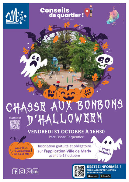 Chasse aux bonbons d'halloween