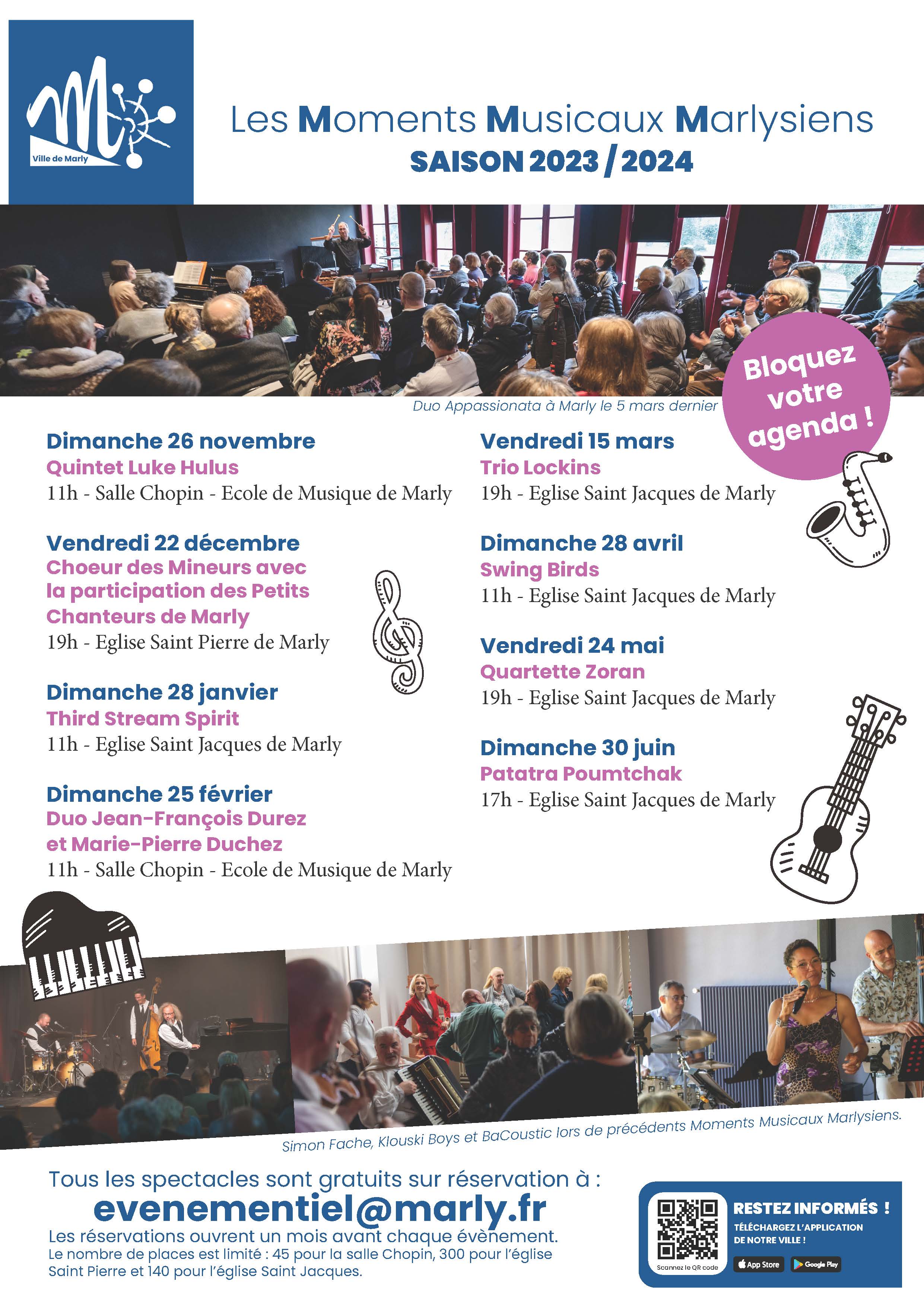 Programme des Moments Musicaux Marlysiens