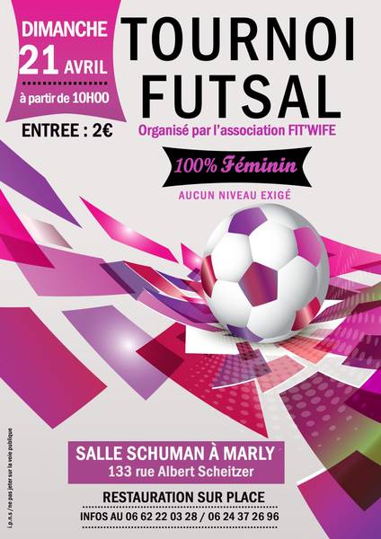 Tournoi Futsal 100% féminin le 21 avril !