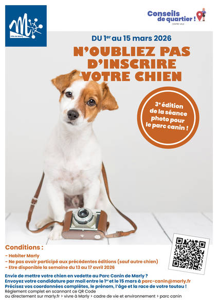 N'oubliez pas d'inscrire votre chien à la séance photo n°3 !