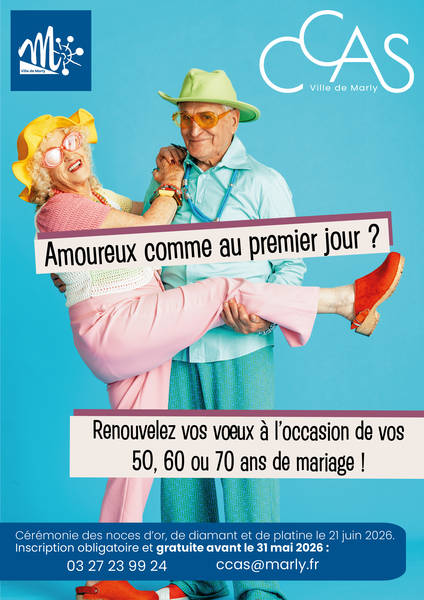 Noces d'or, de diamant et de platine 2026